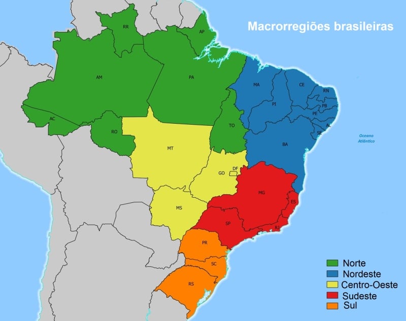 Mapa Do Brasil Mapa Politico Estados Capitais Regioes E Biomas