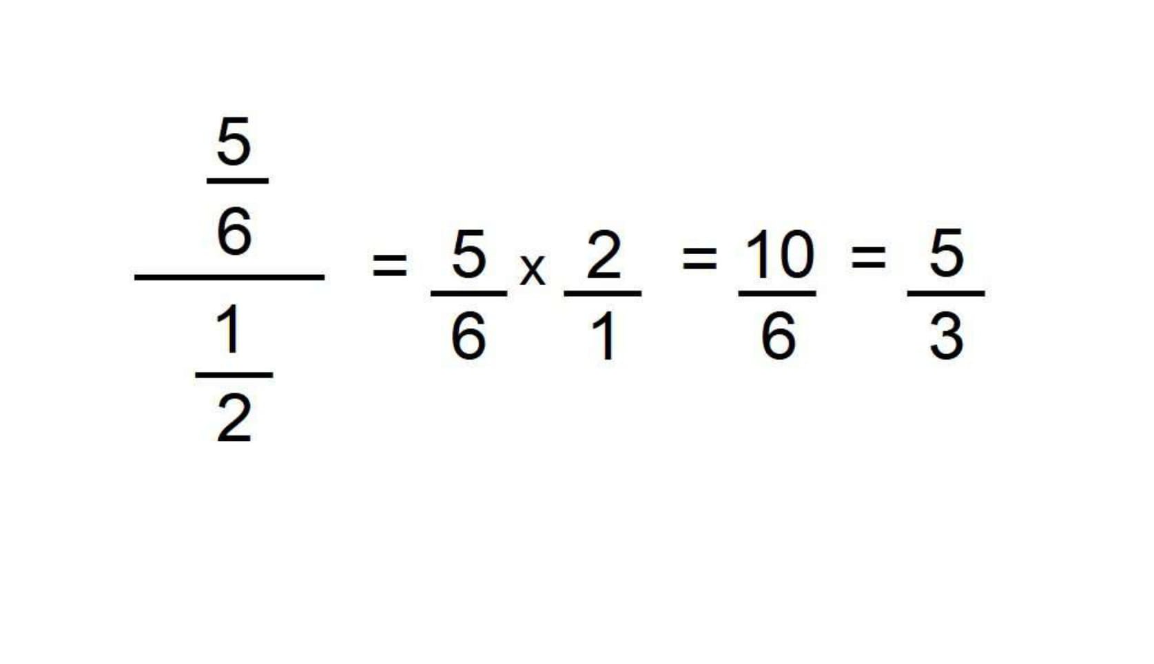 Multiplicação e divisão de números racionais.
