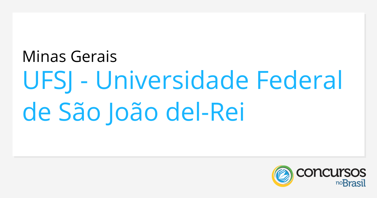 UFSJ  Universidade Federal de São João del-Rei