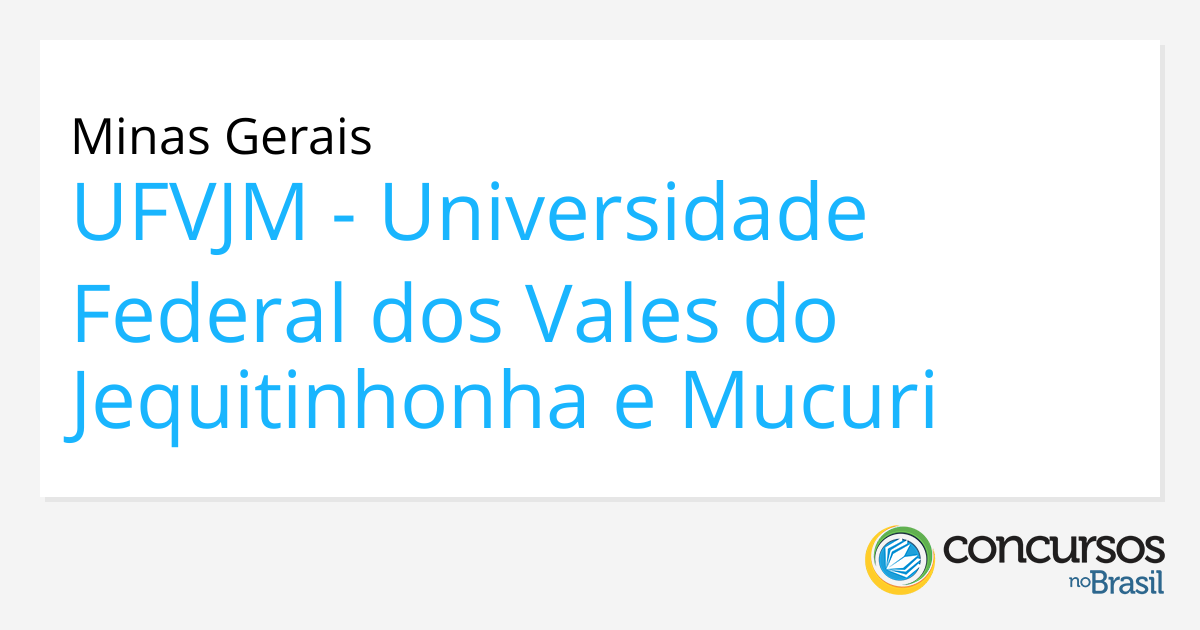 Ufvjm Mg Informa Data De Provas Do Edital 1052016 