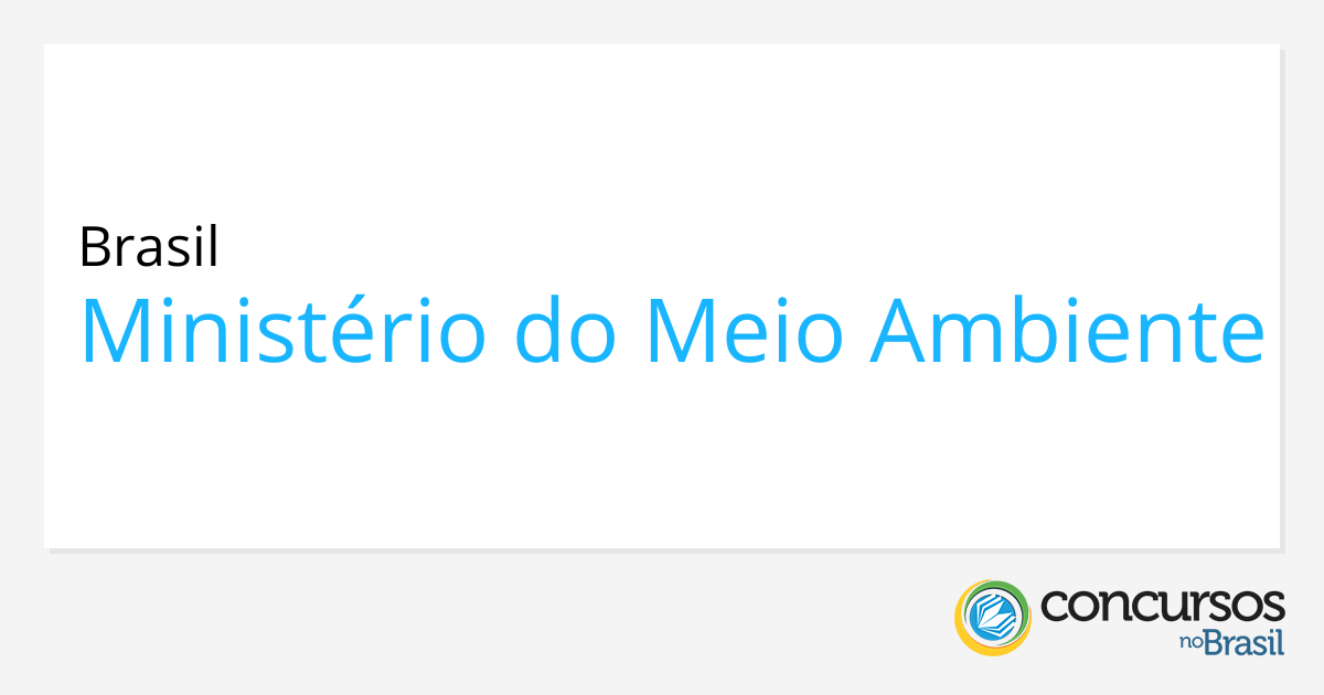 Concurso Ministério Do Meio Ambiente 20182019 3263