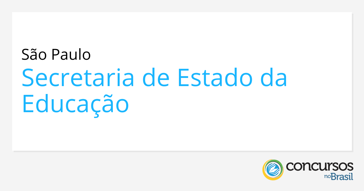 Concurso Professor Secretaria De Estado Da Educação De São Paulo 0822